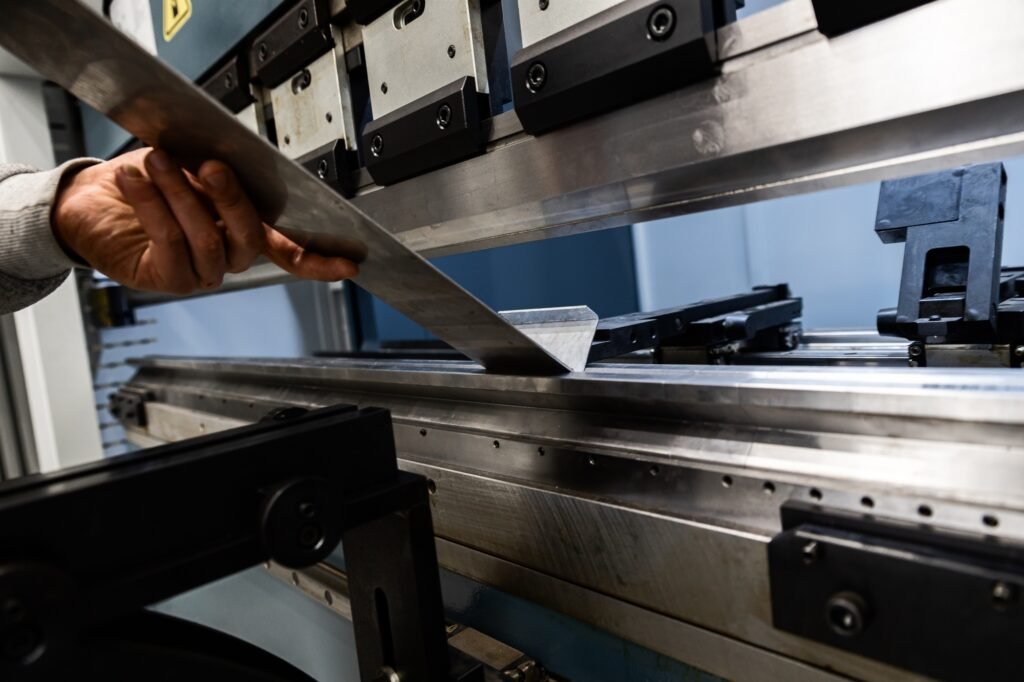 Sheet metal bending in factory